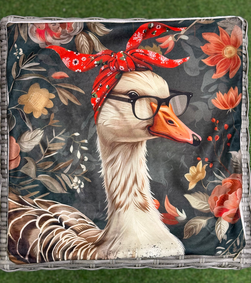 Handmade Duck Cushion – 16” x 16” – Includes Insert