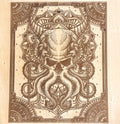 Octopus Skull Laser Engraved Artwork on Basswood (30x30cm)