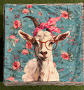 Handmade Goat Cushion – 16” x 16” – Includes Insert