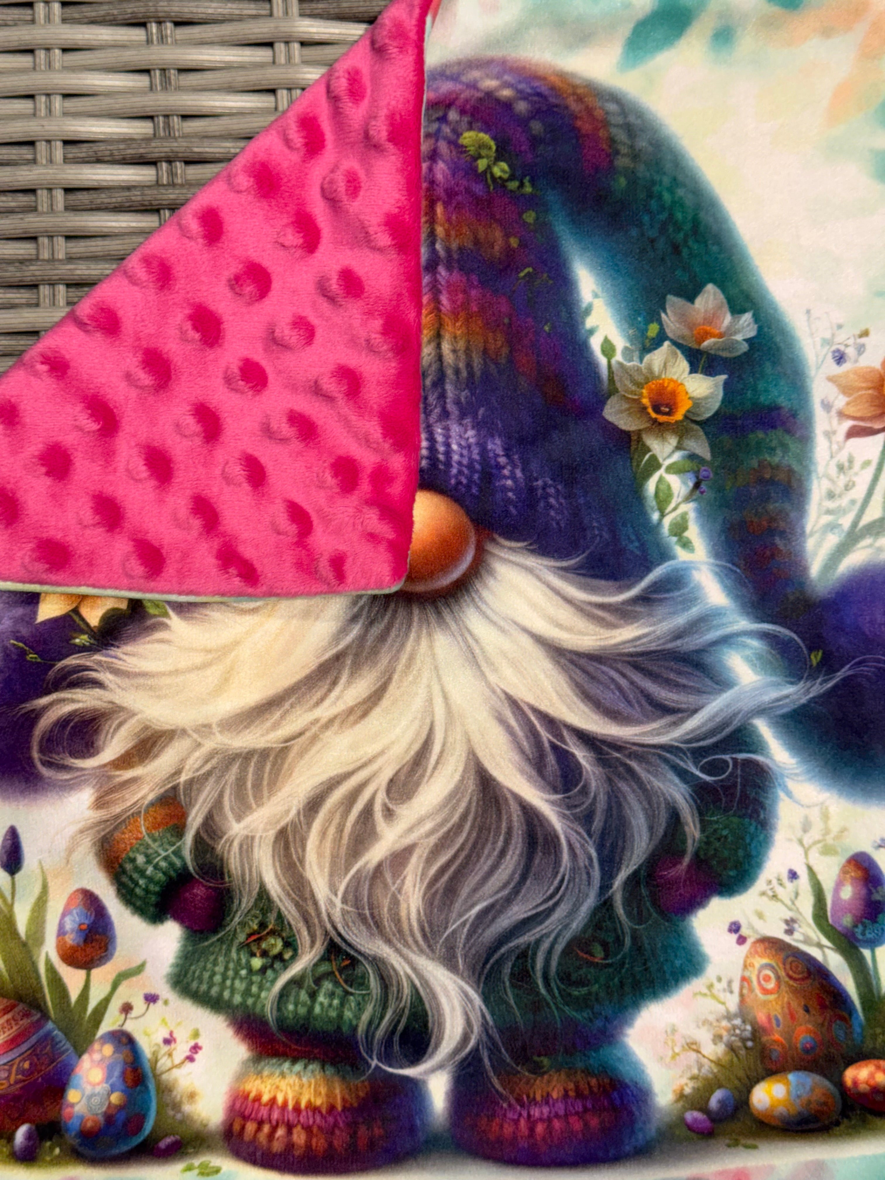 Easter Gnome Handmade Cushion – 16” x 16” with Insert
