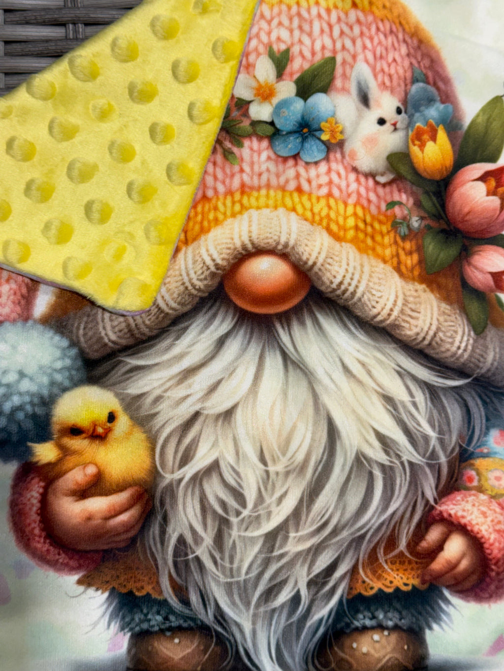 Easter Gnome Handmade Cushion – 16” x 16” with Insert