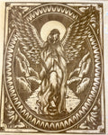 Angel Wing Laser Engraved Basswood Artwork (30cm x 30cm) – One of a Kind