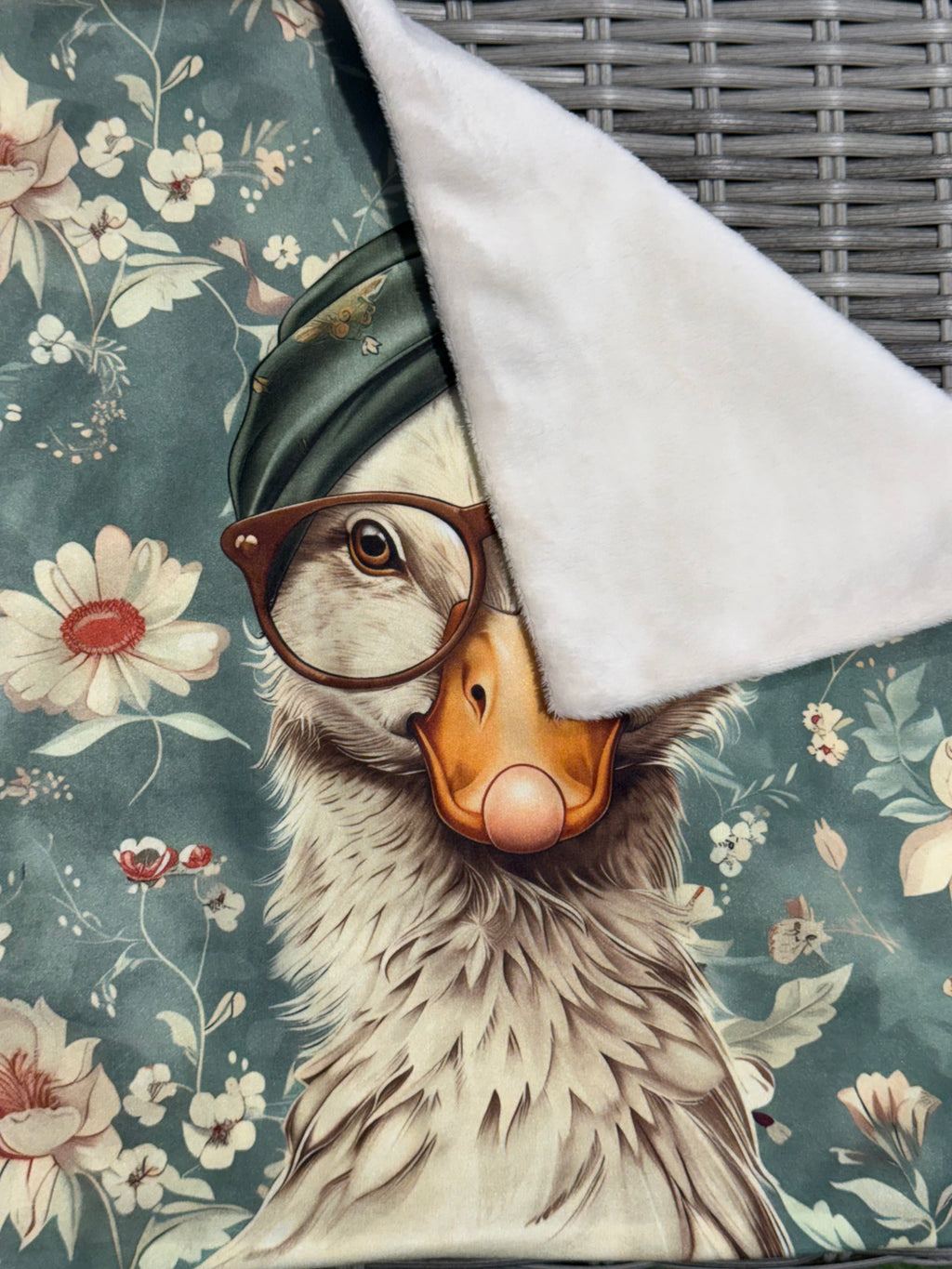 Handmade Duck Cushion – 16” x 16” – Includes Insert