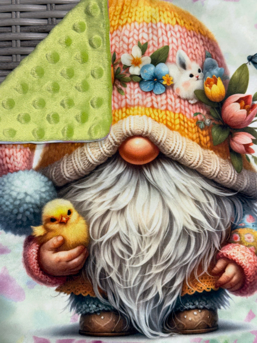 Easter Gnome Handmade Cushion – 16” x 16” with Insert